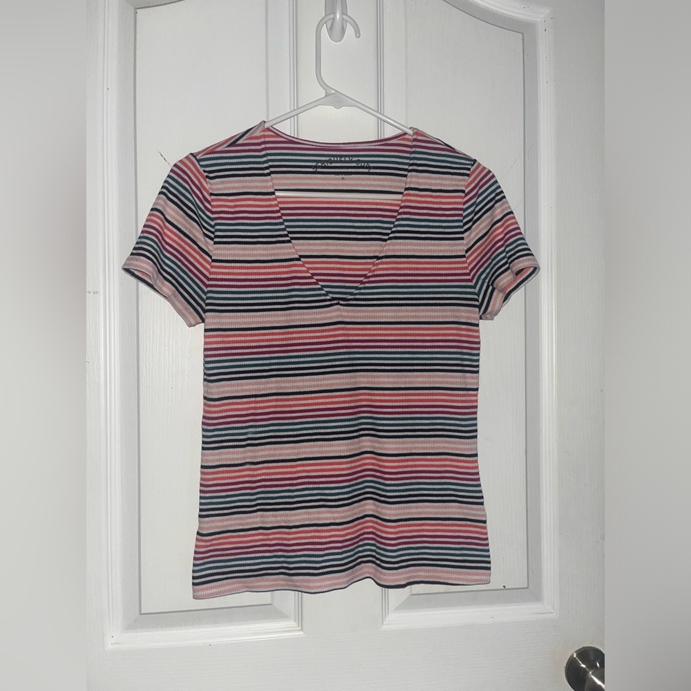 Multi-Colored Fitted Tee